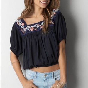 NWT Floral Peasant blouse